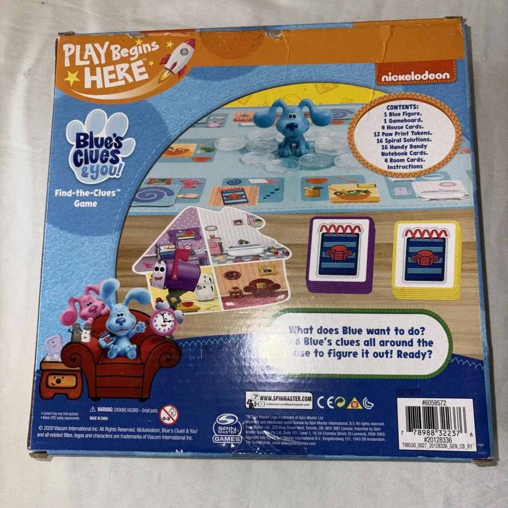 Nickelodeon Blue's Clues Find the Clues Game 100% Complete Open Box NOB